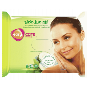 EASY CARE MAKE UP REMOVER CUCUMBER & YOGURT WIPES 20 WIPES